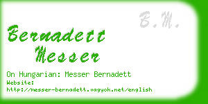 bernadett messer business card